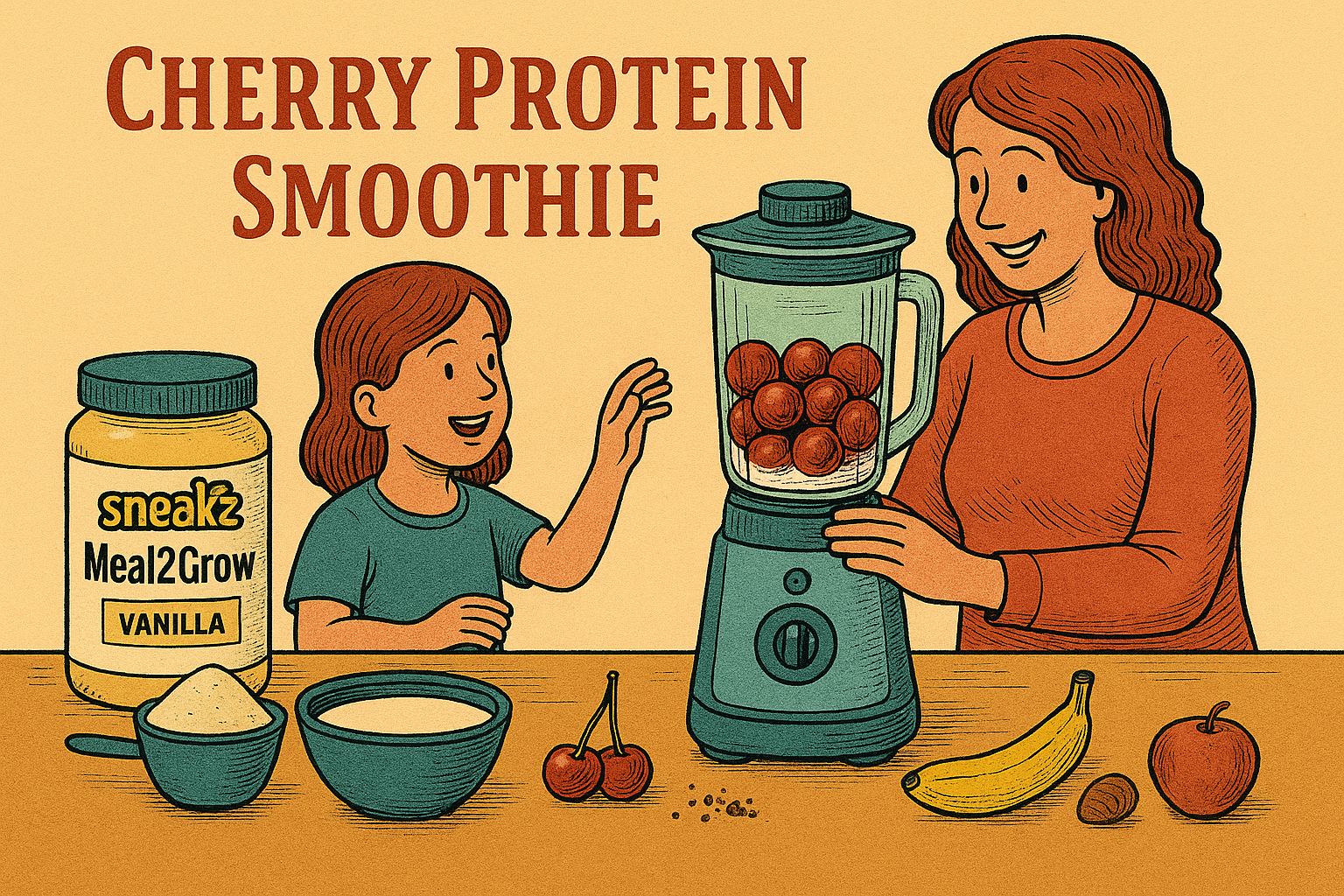 📨 Breakfast Just Got Easier - Cherry Almond Protein Smoothie
