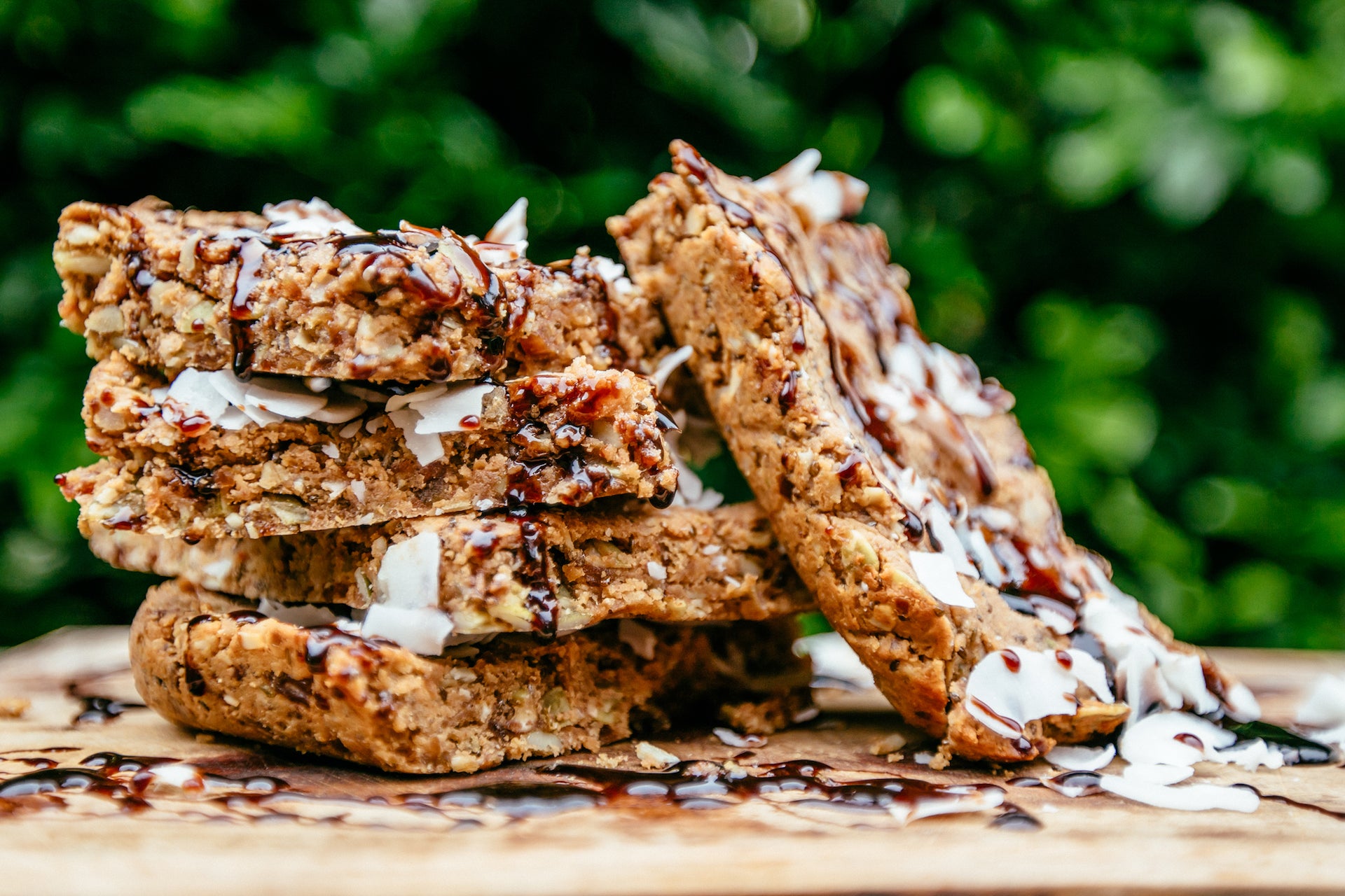 Pumpkin Seed Energy Bars with Cherry Topping