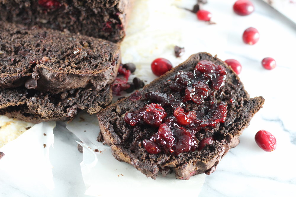 chocolate cranberry banana bread