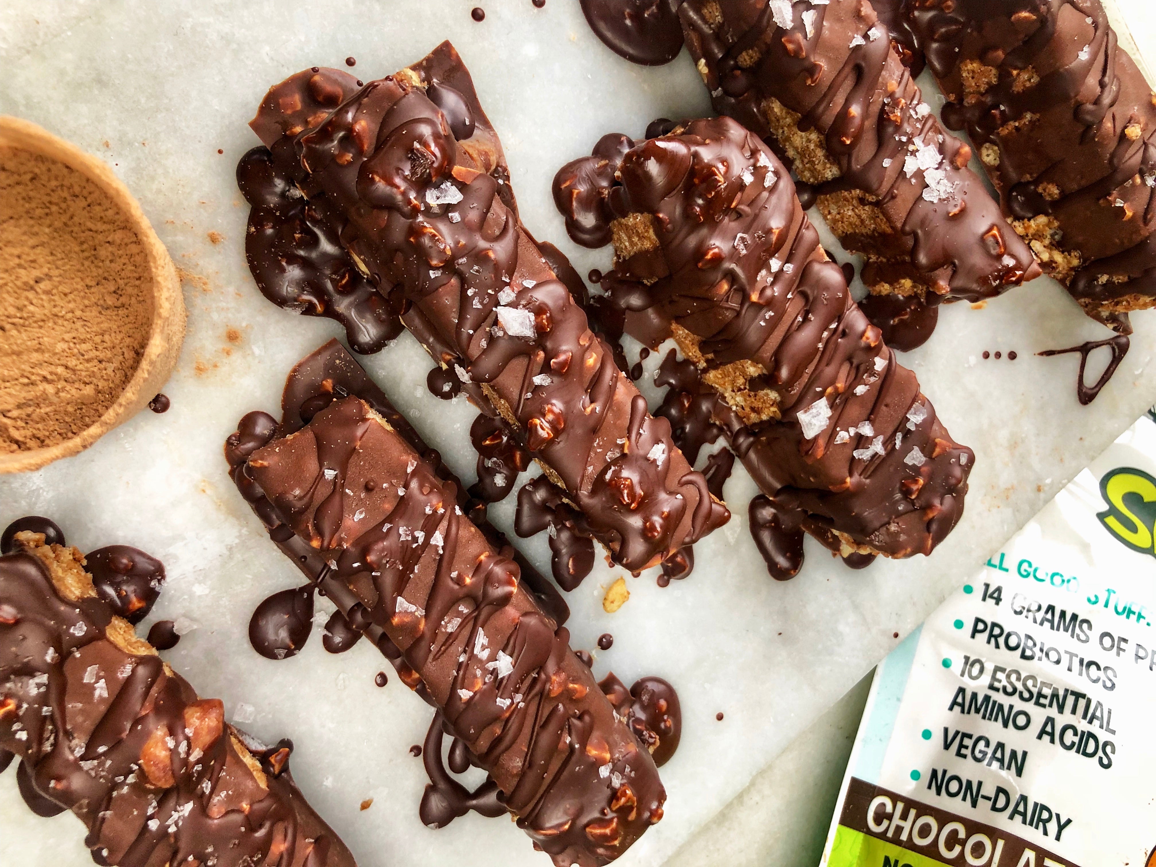 Salted Chocolate Protein Crunch Bars